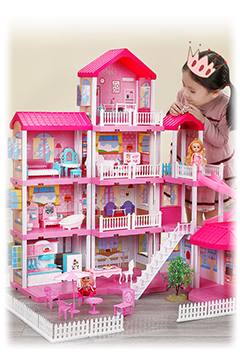 Высокий дом для кукол «ФАНТАЗИЯ» вилла 4 этажа