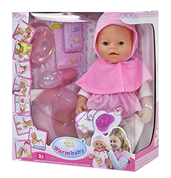 Кукла Warm Baby Doll Love в розовой пелеринке