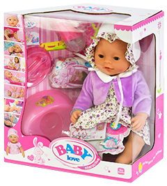 Кукла Baby Doll Love платье и сиреневая пелеринка